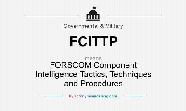 What does FCITTP mean? It stands for FORSCOM Component Intelligence Tactics, Techniques and Procedures