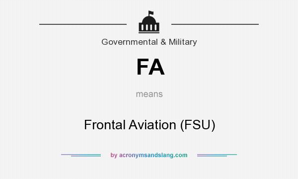 What does FA mean? It stands for Frontal Aviation (FSU)