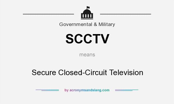 What does SCCTV mean? It stands for Secure Closed-Circuit Television