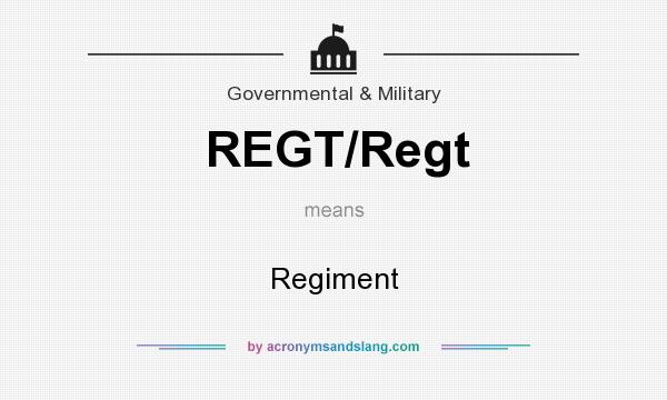 What does REGT/Regt mean? It stands for Regiment