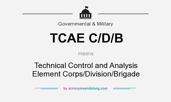 What does TCAE C/D/B mean? It stands for Technical Control and Analysis Element Corps/Division/Brigade