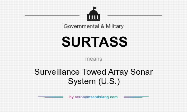 What does SURTASS mean? It stands for Surveillance Towed Array Sonar System (U.S.)
