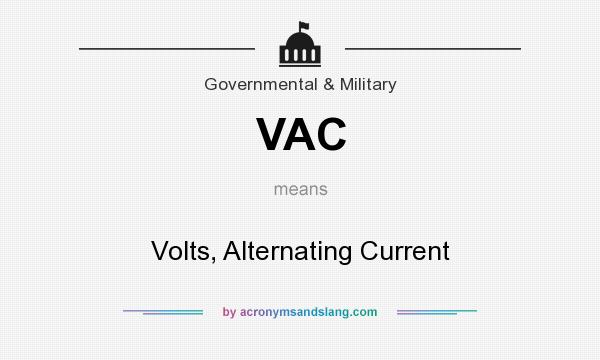 What does VAC mean? It stands for Volts, Alternating Current