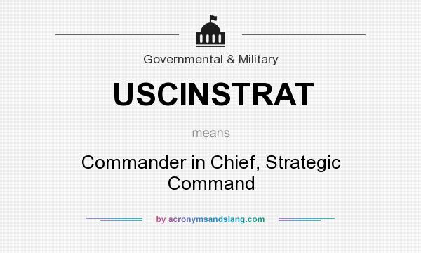 What does USCINSTRAT mean? It stands for Commander in Chief, Strategic Command