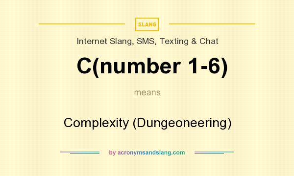 What does C(number 1-6) mean? It stands for Complexity (Dungeoneering)
