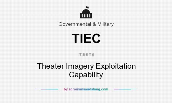 What does TIEC mean? It stands for Theater Imagery Exploitation Capability