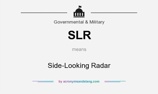 What does SLR mean? It stands for Side-Looking Radar