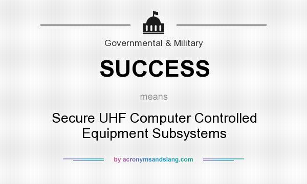 What does SUCCESS mean? It stands for Secure UHF Computer Controlled Equipment Subsystems