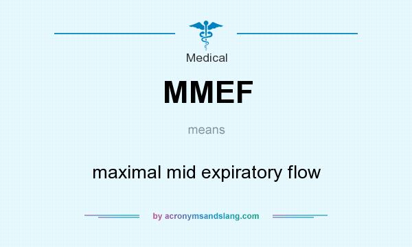 What does MMEF mean? It stands for maximal mid expiratory flow