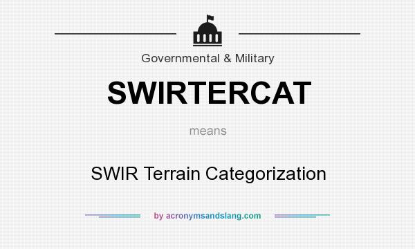 What does SWIRTERCAT mean? It stands for SWIR Terrain Categorization