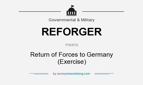 What does REFORGER mean? It stands for Return of Forces to Germany (Exercise)