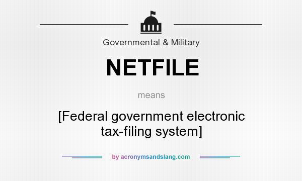 What does NETFILE mean? It stands for [Federal government electronic tax-filing system]