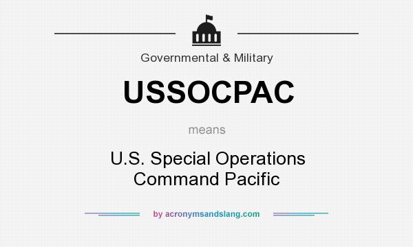 What does USSOCPAC mean? It stands for U.S. Special Operations Command Pacific