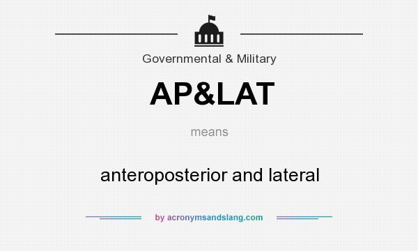 What does AP&LAT mean? It stands for anteroposterior and lateral