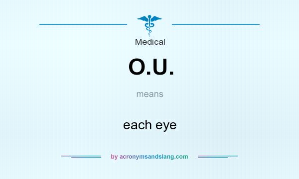 What does O.U. mean? It stands for each eye
