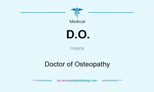 What does D.O. mean? It stands for Doctor of Osteopathy