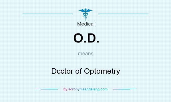 What does O.D. mean? It stands for Dcctor of Optometry