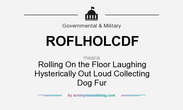 What does ROFLHOLCDF mean? It stands for Rolling On the Floor Laughing Hysterically Out Loud Collecting Dog Fur