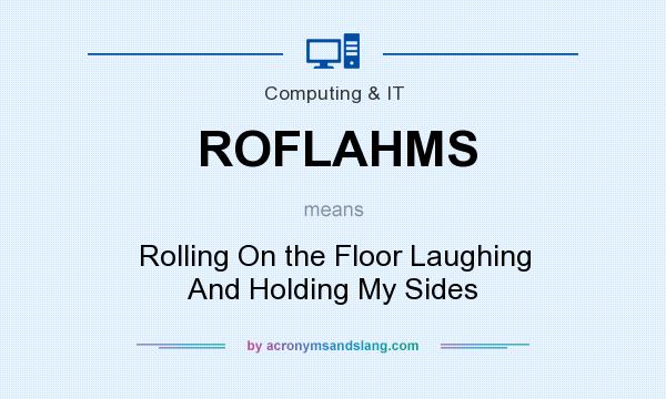 What does ROFLAHMS mean? It stands for Rolling On the Floor Laughing And Holding My Sides