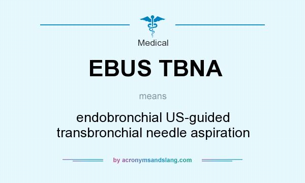 What does EBUS TBNA mean? It stands for endobronchial US-guided transbronchial needle aspiration