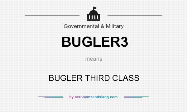 What does BUGLER3 mean? It stands for BUGLER THIRD CLASS