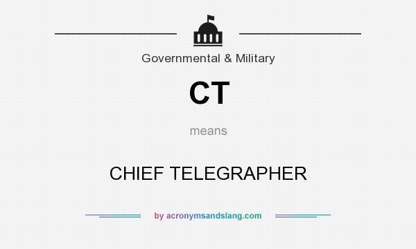 What does CT mean? It stands for CHIEF TELEGRAPHER