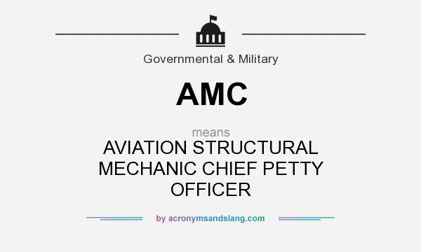 What does AMC mean? It stands for AVIATION STRUCTURAL MECHANIC CHIEF PETTY OFFICER
