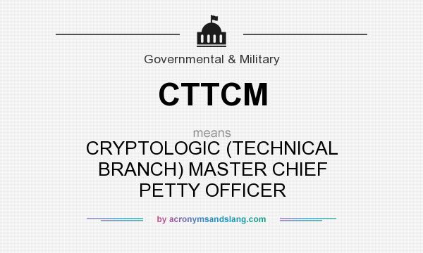 What does CTTCM mean? It stands for CRYPTOLOGIC (TECHNICAL BRANCH) MASTER CHIEF PETTY OFFICER