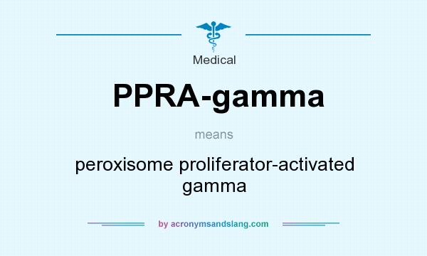 What does PPRA-gamma mean? It stands for peroxisome proliferator-activated gamma