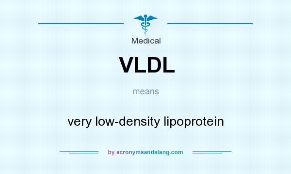 What does VLDL mean? It stands for very low-density lipoprotein