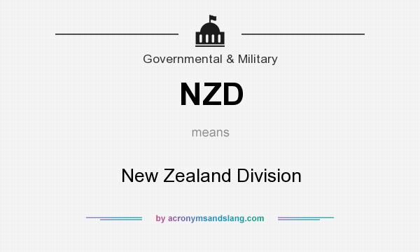 What does NZD mean? It stands for New Zealand Division