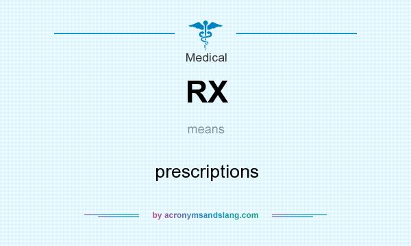 What does RX mean? It stands for prescriptions