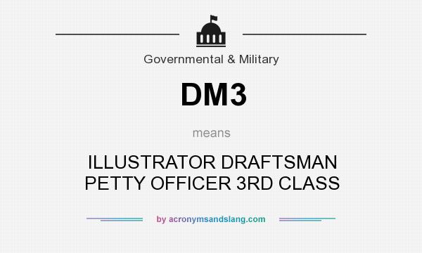 What does DM3 mean? It stands for ILLUSTRATOR DRAFTSMAN PETTY OFFICER 3RD CLASS