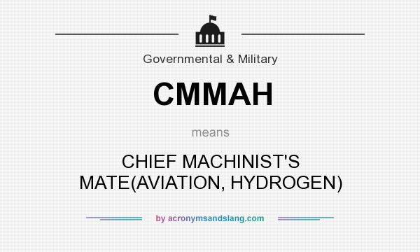 What does CMMAH mean? It stands for CHIEF MACHINIST`S MATE(AVIATION, HYDROGEN)