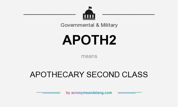 What does APOTH2 mean? It stands for APOTHECARY SECOND CLASS