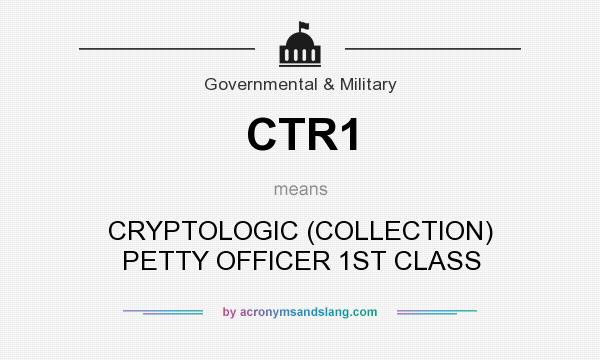 What does CTR1 mean? It stands for CRYPTOLOGIC (COLLECTION) PETTY OFFICER 1ST CLASS