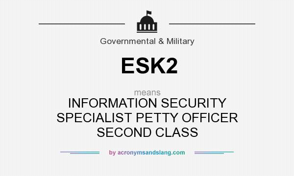 What does ESK2 mean? It stands for INFORMATION SECURITY SPECIALIST PETTY OFFICER SECOND CLASS