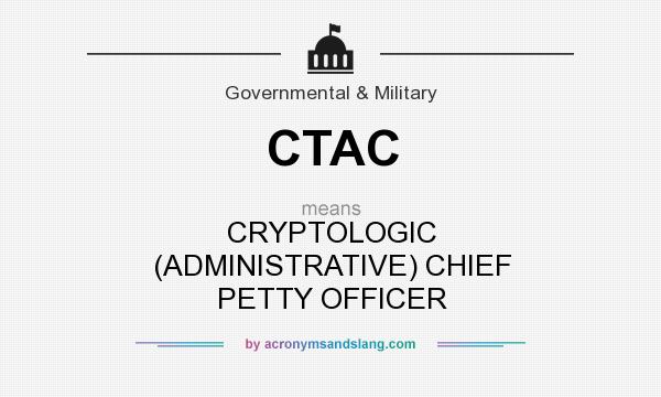 What does CTAC mean? It stands for CRYPTOLOGIC (ADMINISTRATIVE) CHIEF PETTY OFFICER
