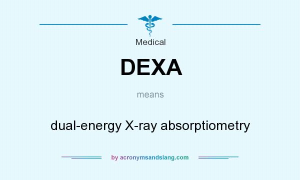 What does DEXA mean? It stands for dual-energy X-ray absorptiometry