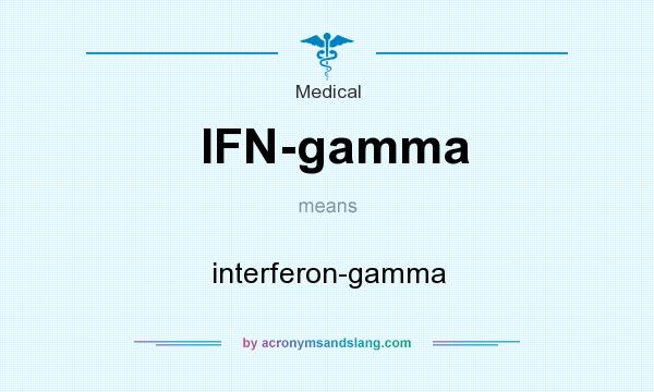 What does IFN-gamma mean? It stands for interferon-gamma