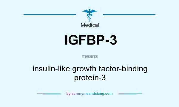 What does IGFBP-3 mean? It stands for insulin-like growth factor-binding protein-3
