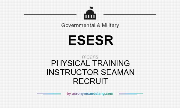 What does ESESR mean? It stands for PHYSICAL TRAINING INSTRUCTOR SEAMAN RECRUIT