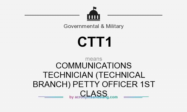 What does CTT1 mean? It stands for COMMUNICATIONS TECHNICIAN (TECHNICAL BRANCH) PETTY OFFICER 1ST CLASS