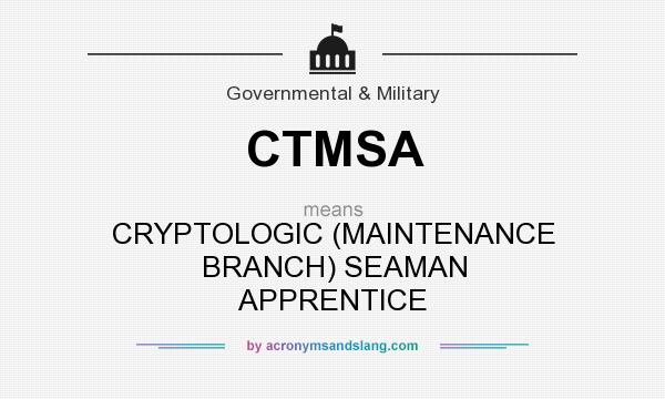 What does CTMSA mean? It stands for CRYPTOLOGIC (MAINTENANCE BRANCH) SEAMAN APPRENTICE