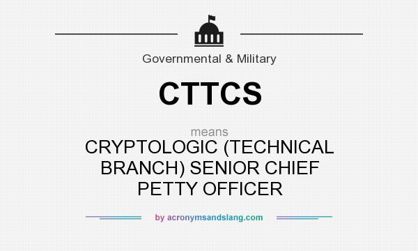 What does CTTCS mean? It stands for CRYPTOLOGIC (TECHNICAL BRANCH) SENIOR CHIEF PETTY OFFICER