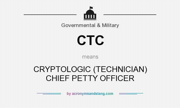 What does CTC mean? It stands for CRYPTOLOGIC (TECHNICIAN) CHIEF PETTY OFFICER