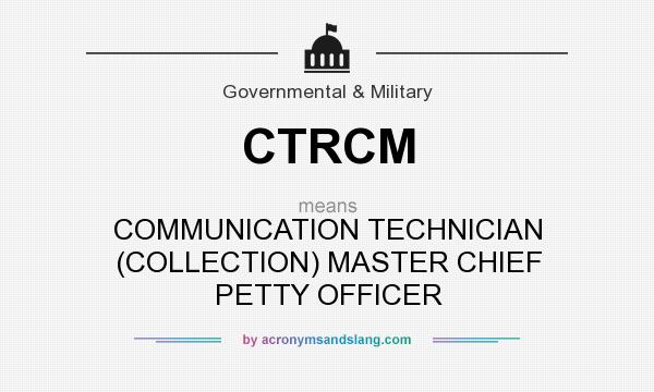 What does CTRCM mean? It stands for COMMUNICATION TECHNICIAN (COLLECTION) MASTER CHIEF PETTY OFFICER