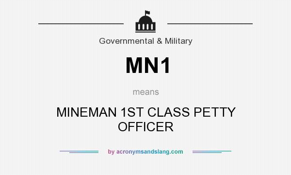 What does MN1 mean? It stands for MINEMAN 1ST CLASS PETTY OFFICER