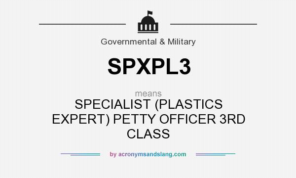 What does SPXPL3 mean? It stands for SPECIALIST (PLASTICS EXPERT) PETTY OFFICER 3RD CLASS