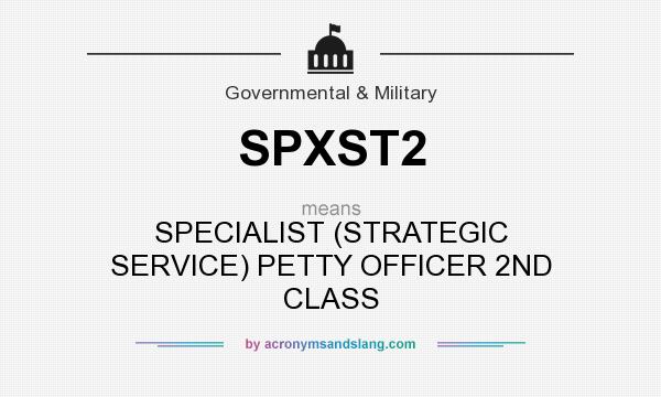 What does SPXST2 mean? It stands for SPECIALIST (STRATEGIC SERVICE) PETTY OFFICER 2ND CLASS